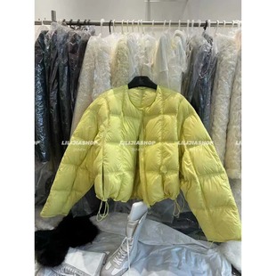 外套女潮 宽松休闲圆领拉链羽绒服短款 韩国东大门2025秋冬新款 韩版