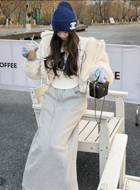 泡菜订制连帽羊羔毛外套女2025冬季新款韩版宽松百搭保暖皮草上衣