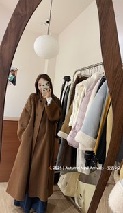 宽松休闲立领长袖 韩版 双面羊绒大衣外套女 新款 韩国东大门2025冬季