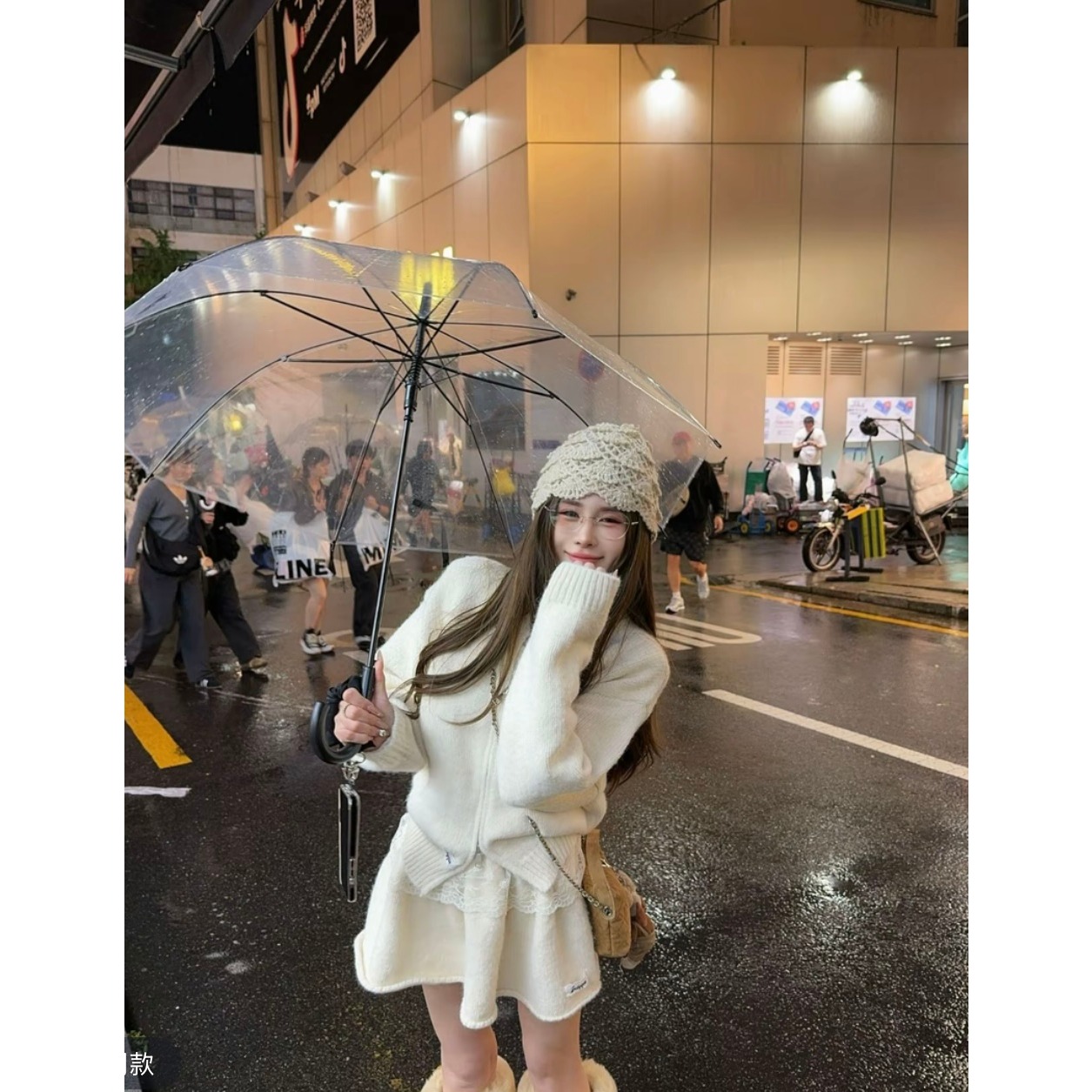 泡菜订制奶fufu针织套装2025秋冬新款拉链设计感毛衣半身裙两件套