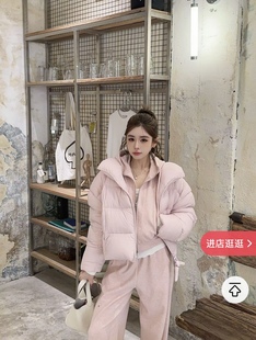 宽松加厚保暖翻领羽绒服面包服外套潮 韩版 韩国东大门2025冬季 新款