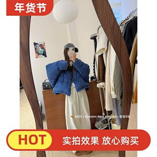 五折福利。  韩版宽松加厚保暖圆领羽绒服女时尚休闲短外套上衣潮