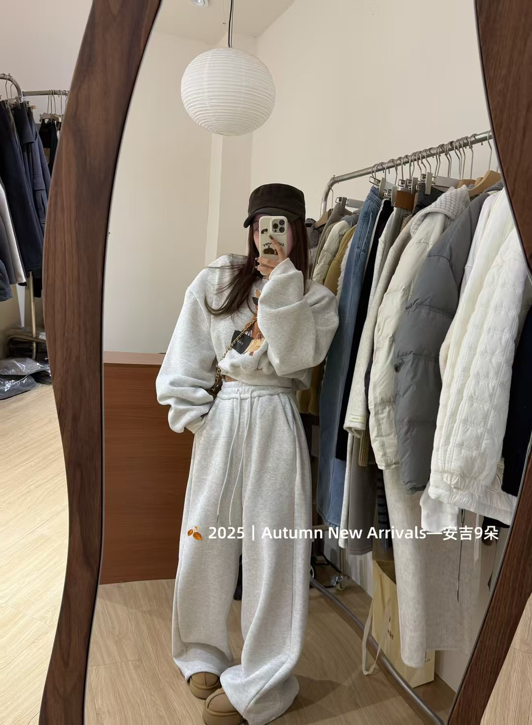 韩国东大门2025冬季新款韩版宽松卫衣休闲运动休闲直筒阔腿卫裤潮