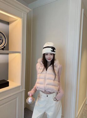 九月家 【小奶包】高品质超薄90白鸭绒狐狸毛大毛领羽绒马甲