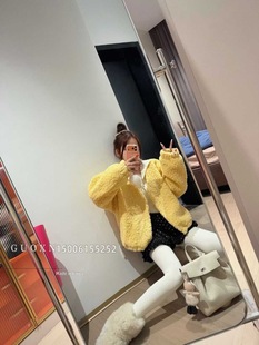 宽松慵懒风软糯奶fufu温柔风毛茸茸短外套上衣潮 韩版 2025冬季 新款