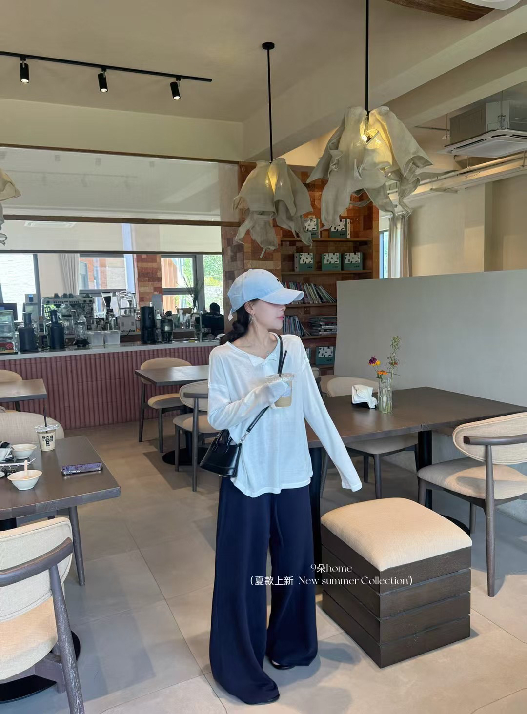 2025夏季新款韩版宽松慵懒风v领长袖T恤女百搭显瘦打底衫防晒上衣