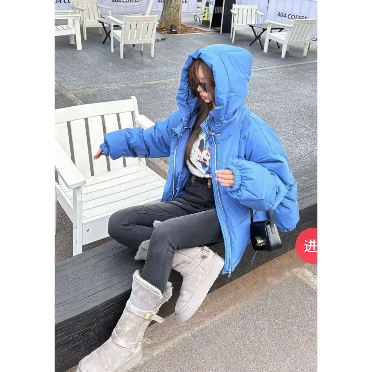 韩国东大门2025秋冬新款韩版时尚休闲百搭宽松显瘦连帽羽绒外套女