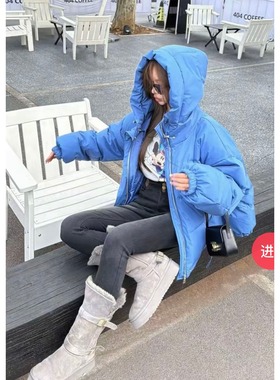 韩国东大门2025秋冬新款韩版时尚休闲百搭宽松显瘦连帽羽绒外套女