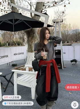 ZM原版正品加厚加绒水洗牛仔裤女2025冬季新款韩版宽松直筒裤子潮