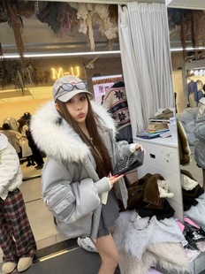 泡菜定制加厚保暖羽绒服内胆外套2026冬季新款韩版宽松连帽派克服