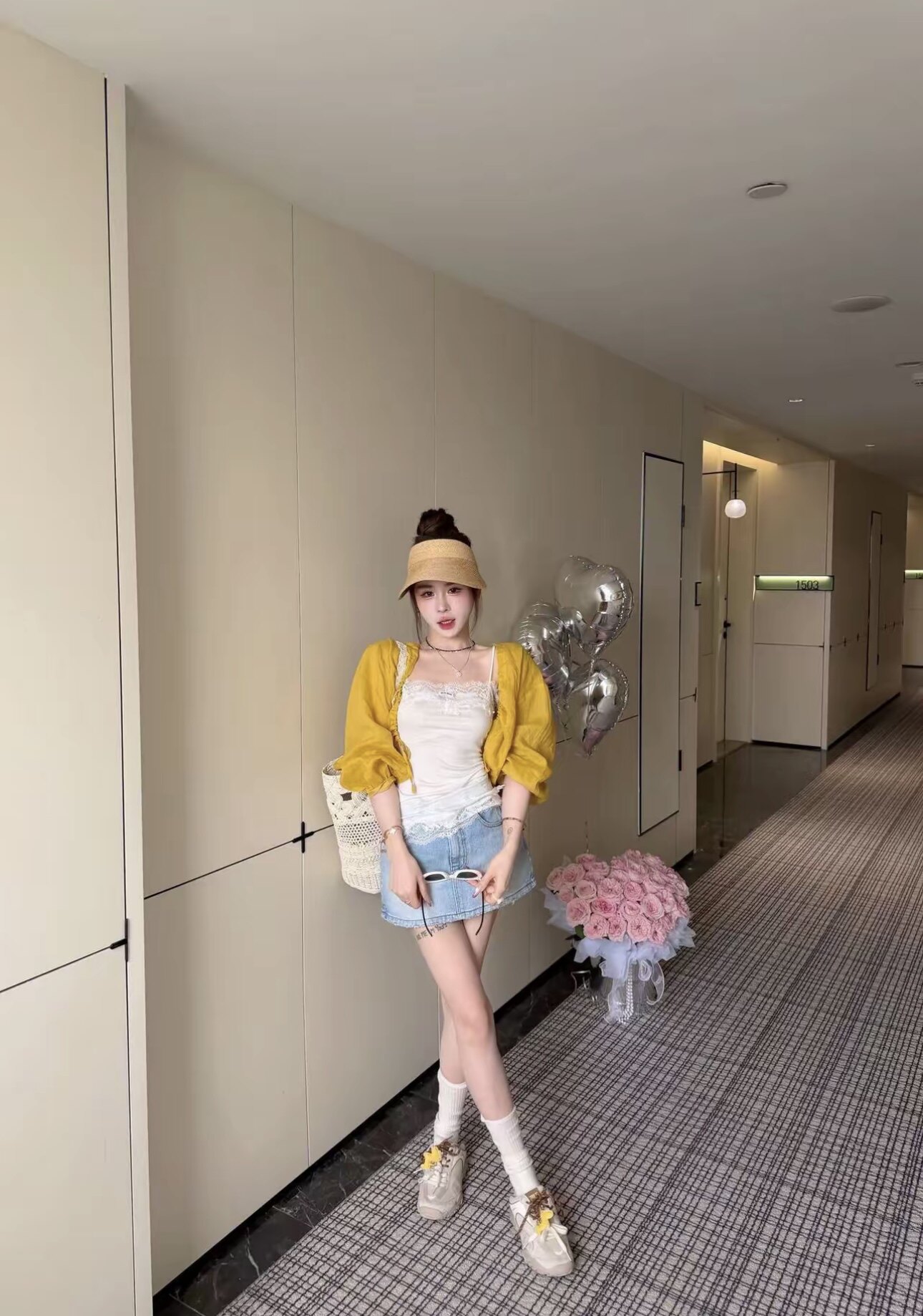 九月家【清潭甜梦】藤黄色苎麻坎肩防晒/白色纯欲感设计吊带潮ins