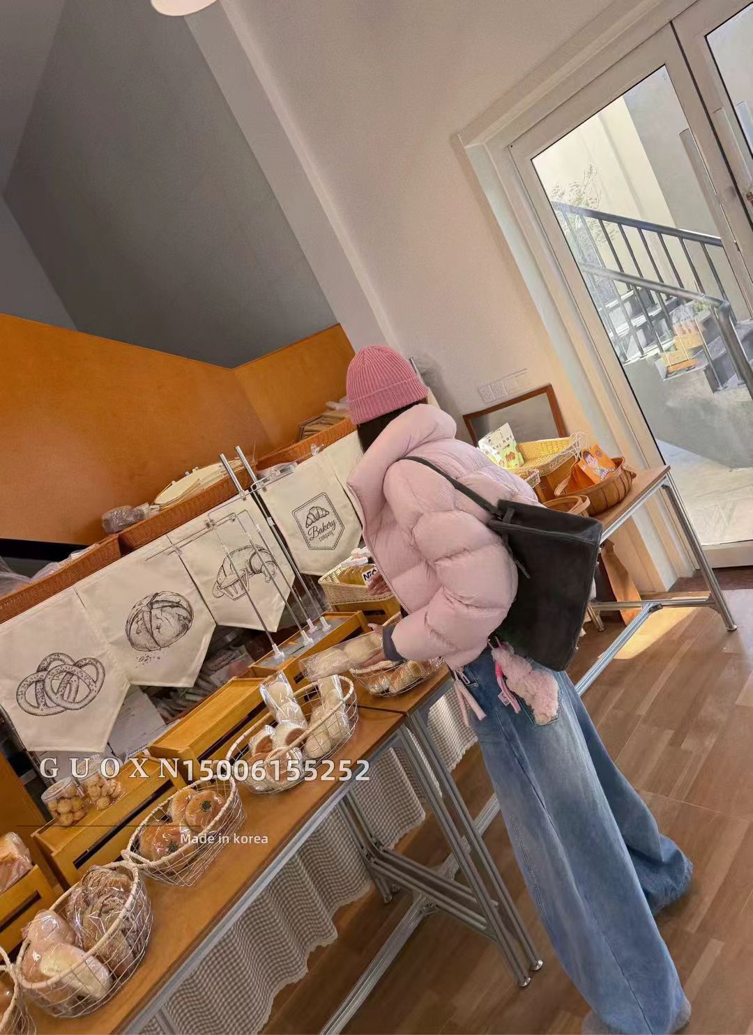 粉色立领羽绒服女2025冬季新款韩版宽松休闲百搭洋气加厚短款外套