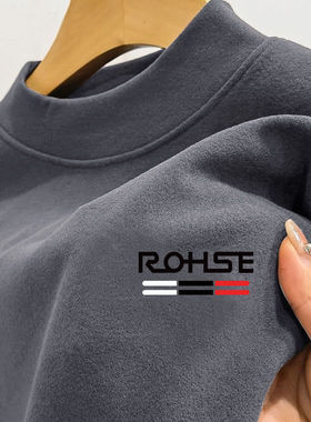 男士双面绒高领打底衫男装德绒长袖t恤秋冬加绒加厚保暖内衣