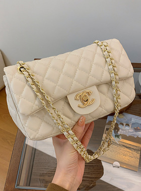 跨境新款女包2026新款简约时尚菱格小香风单肩斜挎包小方包bags