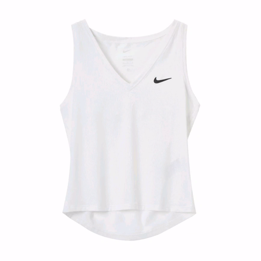Nike Court Victory 背面弧形下摆V领无袖 运动背心 女款 白色