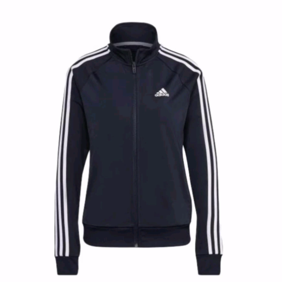 adidas ESSENTIALS 条纹Logo印花纯色夹克 女款