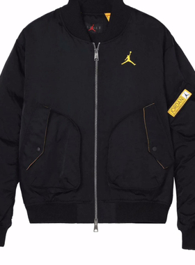 Jordan 休闲运动全长拉链美式夹克外套 男款 黑色DN3406-010