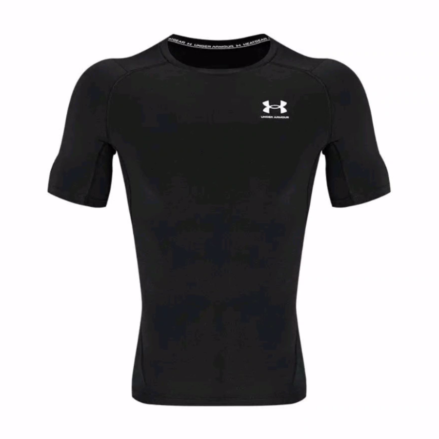 UA HeatGear Hyrox 透气简约 运动短袖吸湿 健身衣 男款 黑色