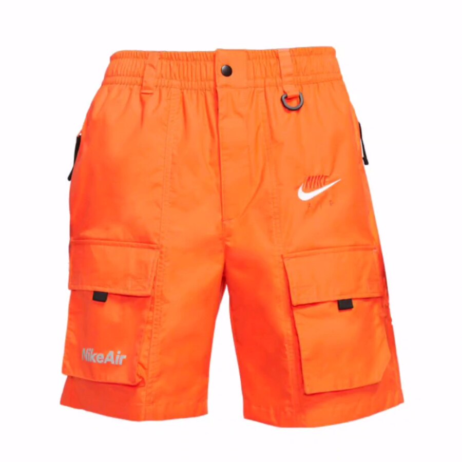 Nike 运动生活系列 品牌logo字母梭织多口袋工装短裤 男款 橙色