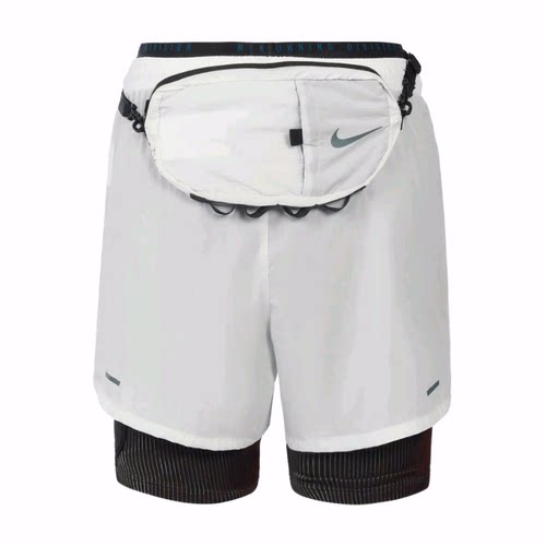 Nike  RUN DIVISION 3-IN-1跑步短裤 男款 白金色