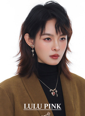 法式小众设计ins古典爱芯锁项链复古高级感耳环耳饰甜酷风毛衣链