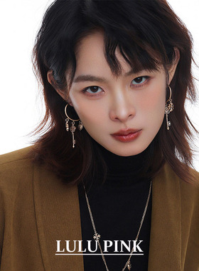 法式小众设计ins古典风鸢尾花钥匙耳环复古宫廷风高级感耳饰