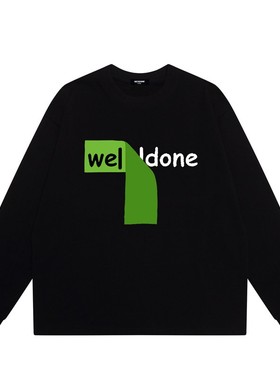 WE11DONE Hopeful潮牌美式卫衣男女秋冬圆领百搭宽松纯棉情侣长袖