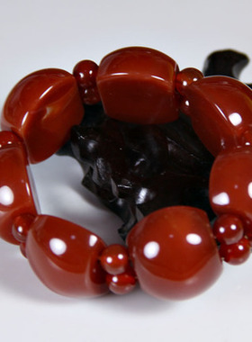 巴西红玛瑙手链本命年玉石手串
