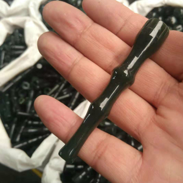 天然和田玉烟嘴包邮文玩烟斗正品玉石老青玉节节高男士烟嘴送爸爸