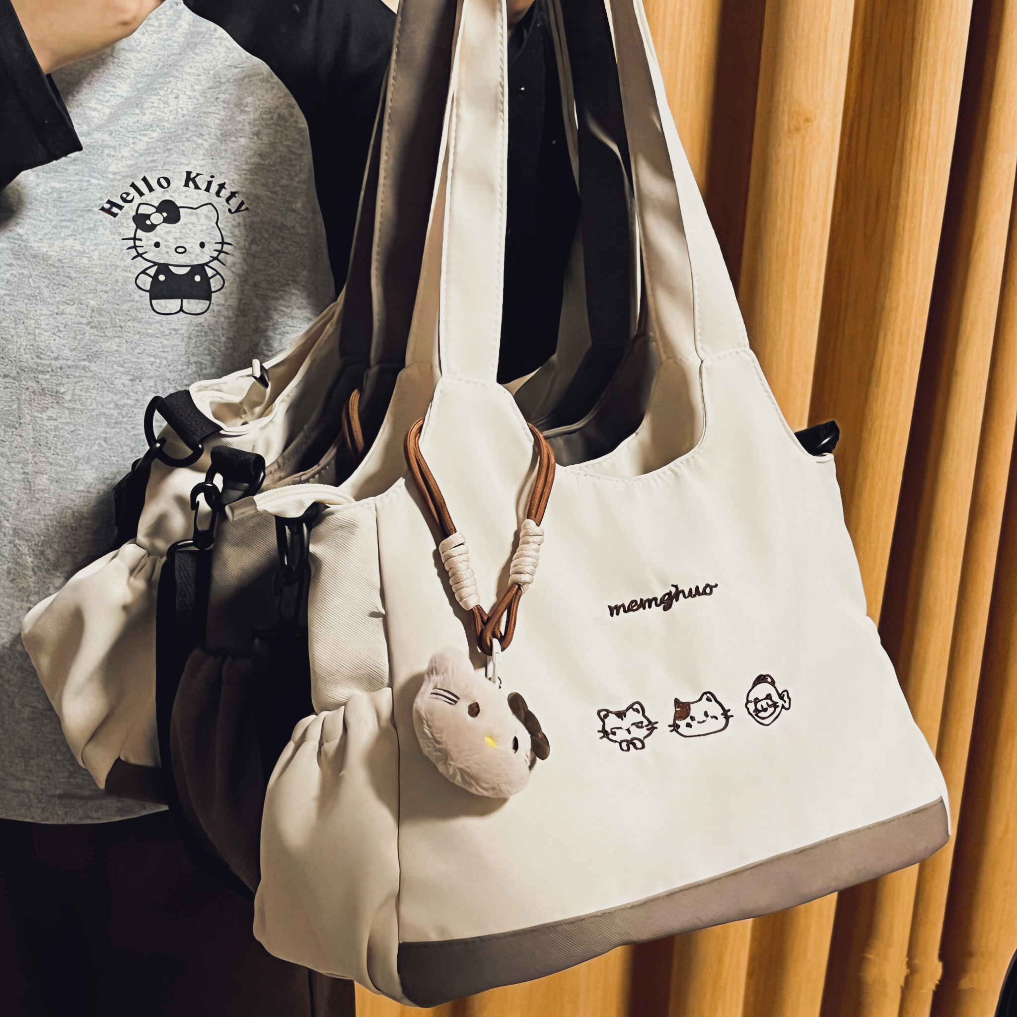 韩系ins可爱托特包女 学院风学生上课单肩包外出休闲斜挎包手提包