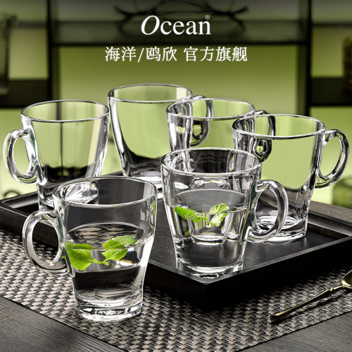 Ocean鸥欣玻璃耐热带把玻璃杯
