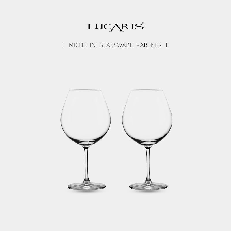 Lucaris进口高档水晶红酒杯轻奢勃艮第高脚杯礼盒家用套装勃艮第