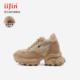 加绒保暖休闲老爹鞋 iiJin艾今冬季 10cm厚底内增高时尚 女976JTA