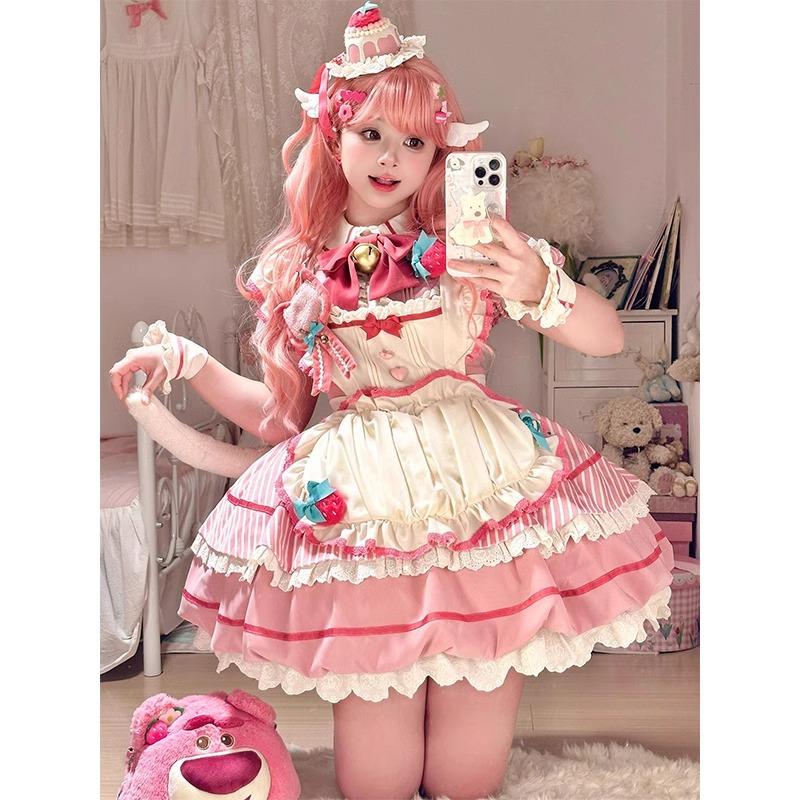 洛丽塔轻loOP粉色公主可爱服饰