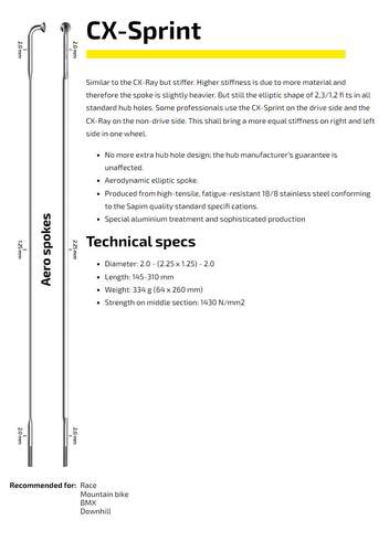 自行车SAPIM辐条cxray超轻