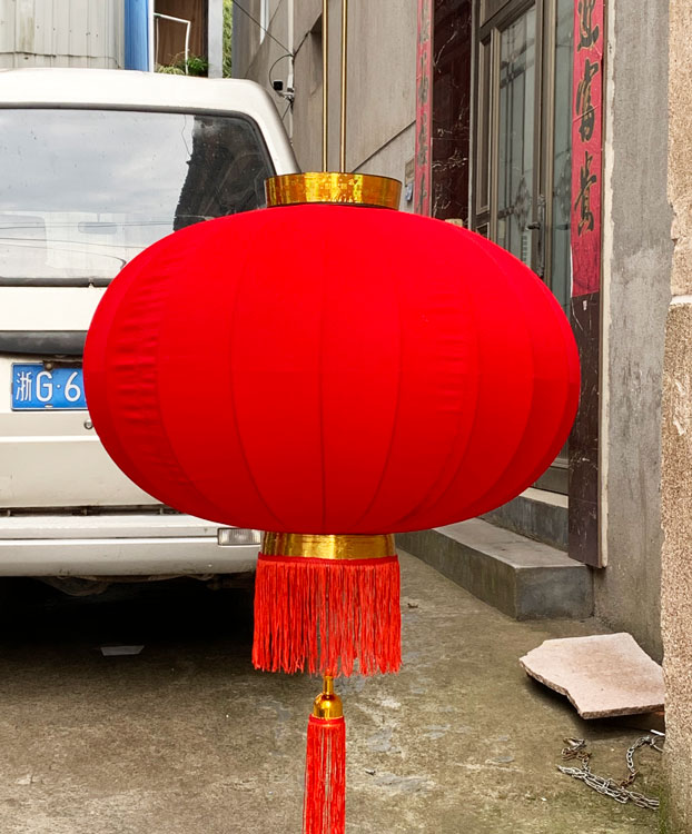 大小号高档植绒喜庆走廊大红灯笼