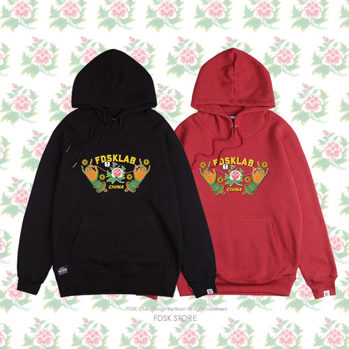 花开富贵元素潮流抓绒男女FDSK