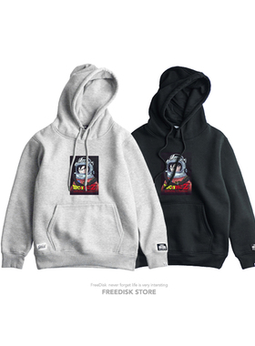 FDSKxSTNW 联名款七龙珠 NASA宇航员悟空 抓绒连帽卫衣