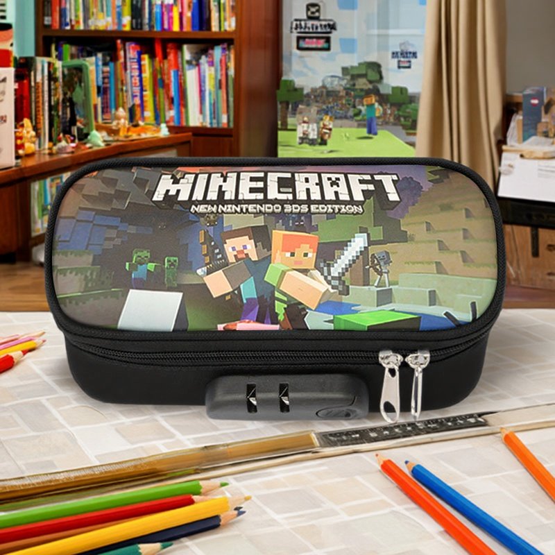 我的世界笔袋密码锁中小学生笔盒高颜值文具盒大容量多功能铅笔盒,文具电教/文化用品/商务用品,笔袋,淘宝优惠券,粉丝福利购,淘宝优惠卷