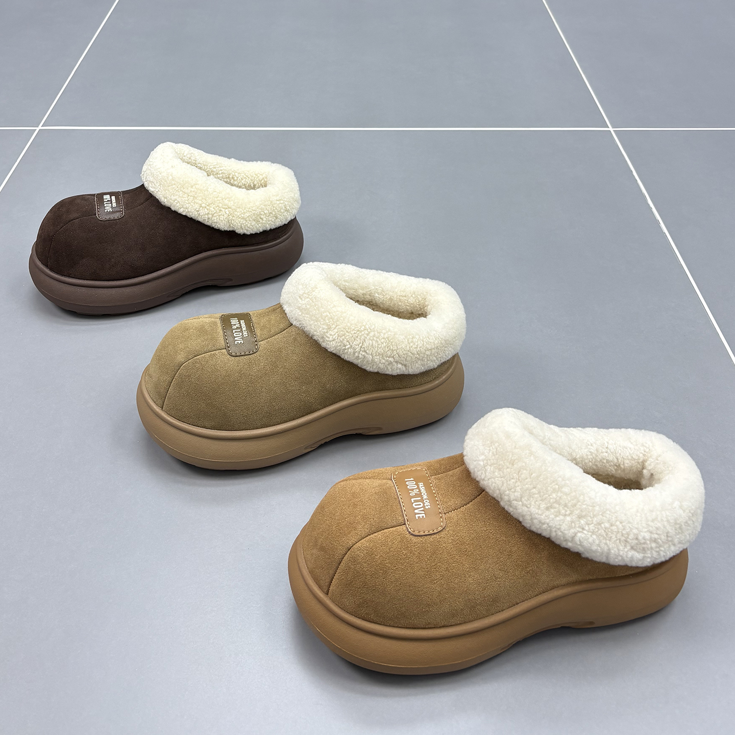 速利玛真皮羊毛雪地靴女2025冬季