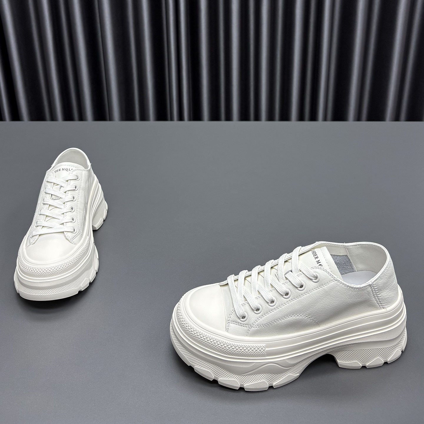 真皮两穿小白鞋女2026春季新款圆头松糕厚底增高显瘦牛皮休闲板鞋,女鞋,休闲板鞋,淘宝优惠券,粉丝福利购,淘宝优惠卷