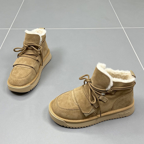 真皮羊毛加厚雪地靴女2025冬季