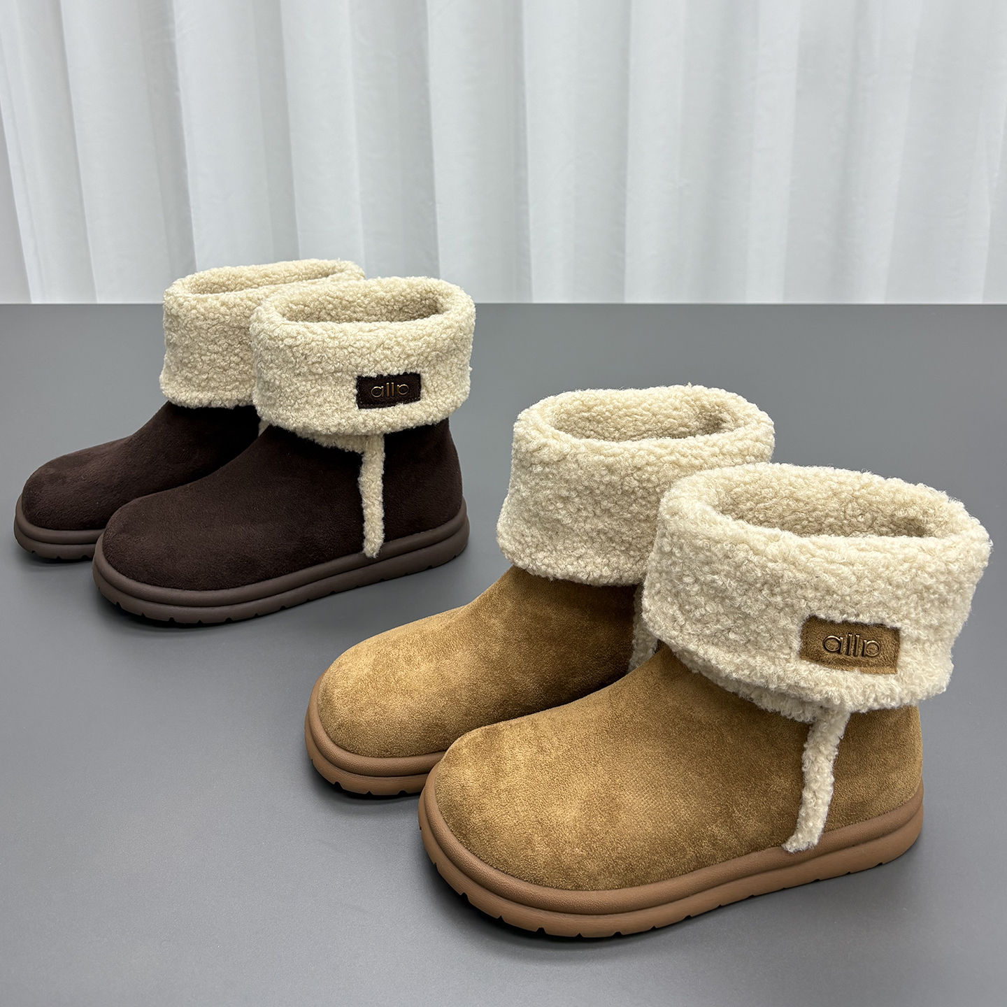羊猄绒羊毛雪地靴女2025冬季新款