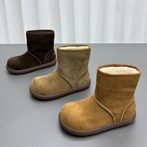 真皮羊毛雪地靴女2025冬季新款