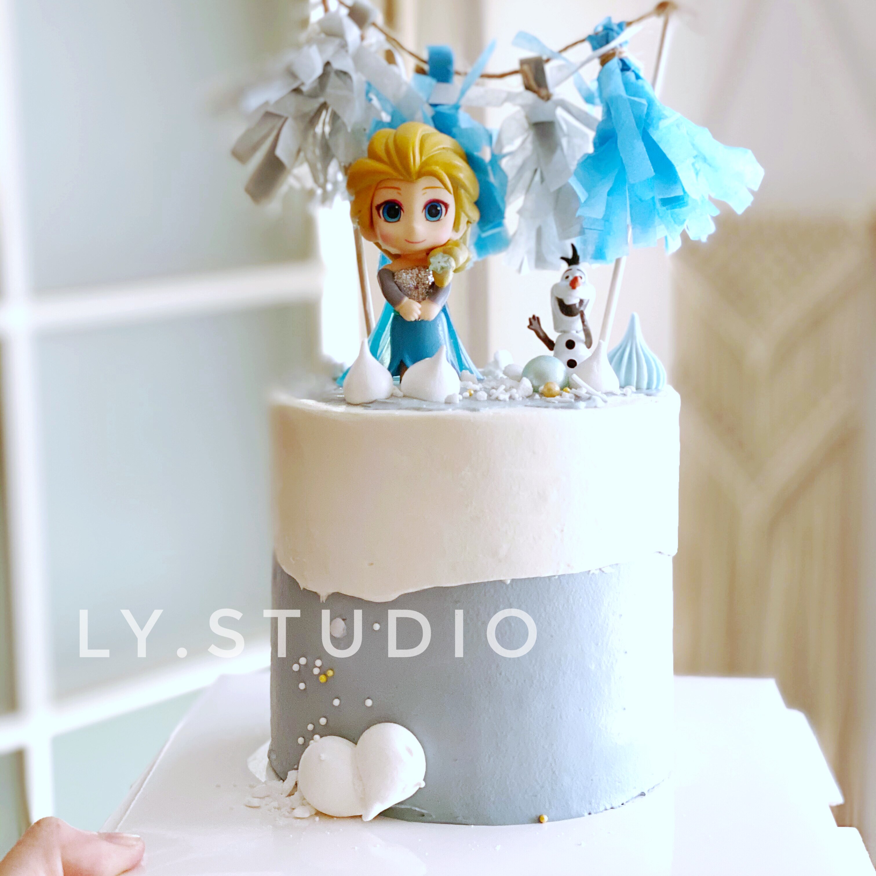 麓岚 儿童艾莎ins网红生日蛋糕 女生 冰雪奇缘定制蛋糕 厦门同城