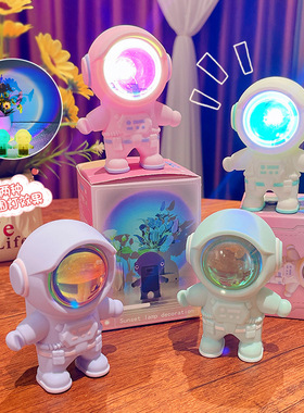 卡通可爱宇航员夕阳灯氛围灯办公室家居手办装饰摆件创意礼品
