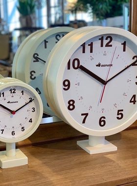 dulton双面钟表金属挂钟桌钟简约可站立可壁挂 dulton旗下bonox