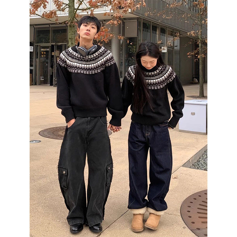 set for life费尔岛毛衣男款冬季美式慵懒风情侣保暖针织衫外套