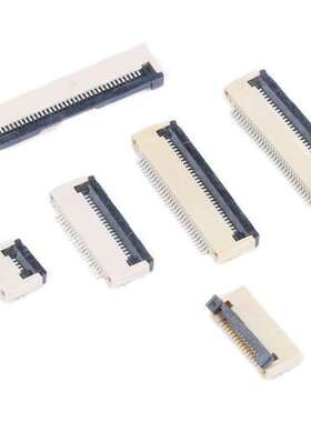 FFC/FPC翻盖式下接 4/6/8/10/16/18-40P 间距0.5MM扁平电缆连接器