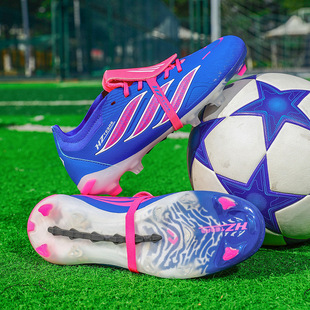 跨境新款外贸足球鞋青少年翻鞋舌长钉男女成人比赛训练专业足球鞋